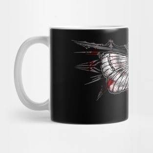 Bloody Moth, surreal, abstract art, trash polka style Mug